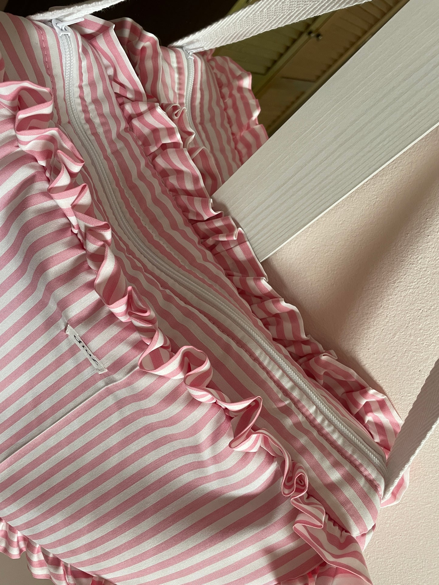 Bolso media luna rosa