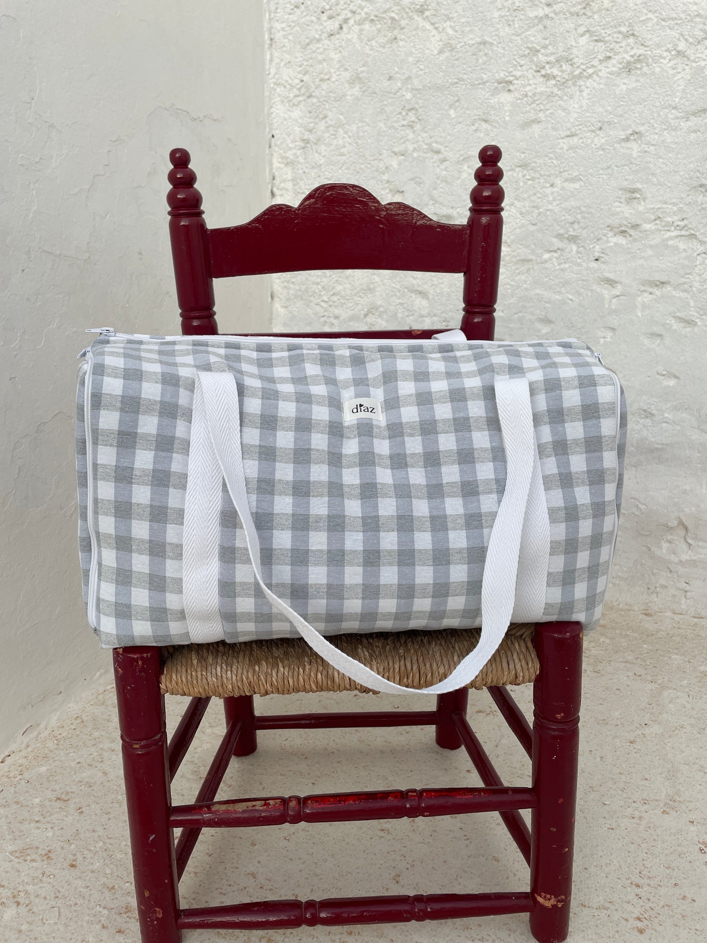 Bolsa Convertible Vichy Gris