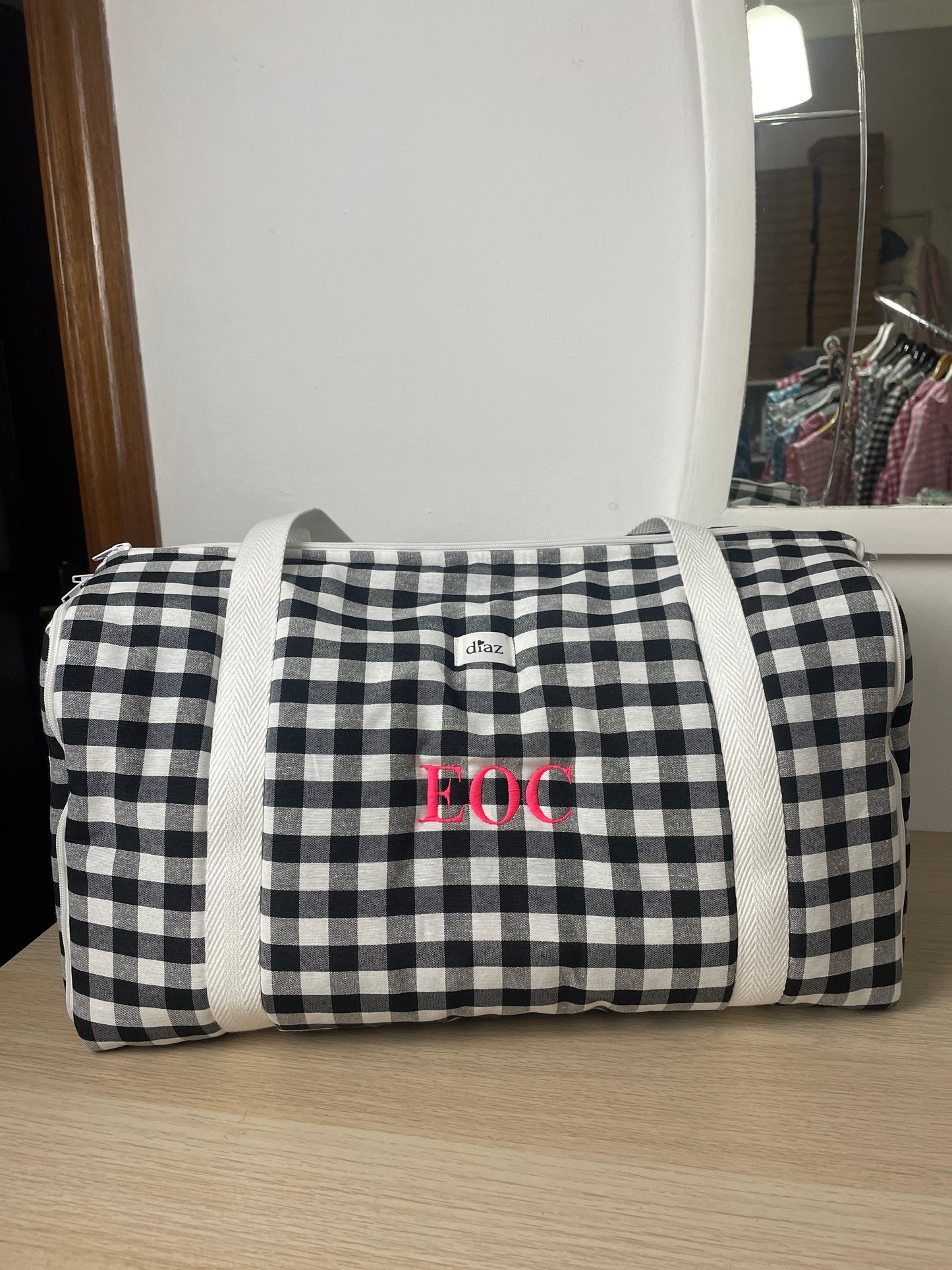 Bolsa Convertible Vichy Negro