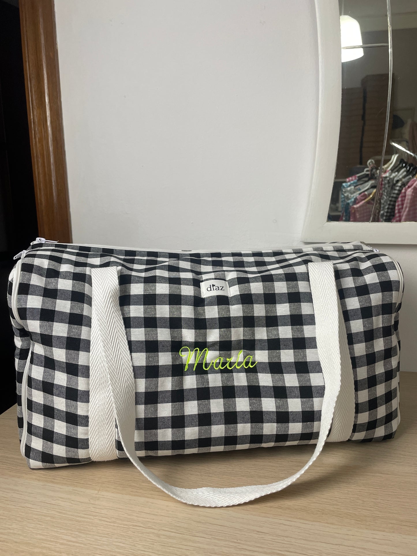 Bolsa Convertible Vichy Negro