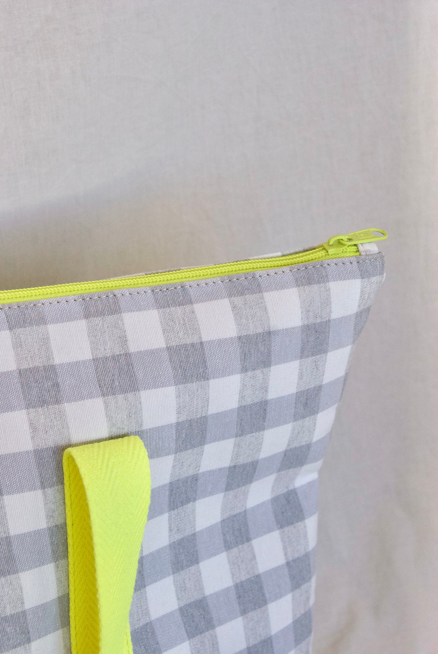 Bolso Vichy Gris y Amarillo