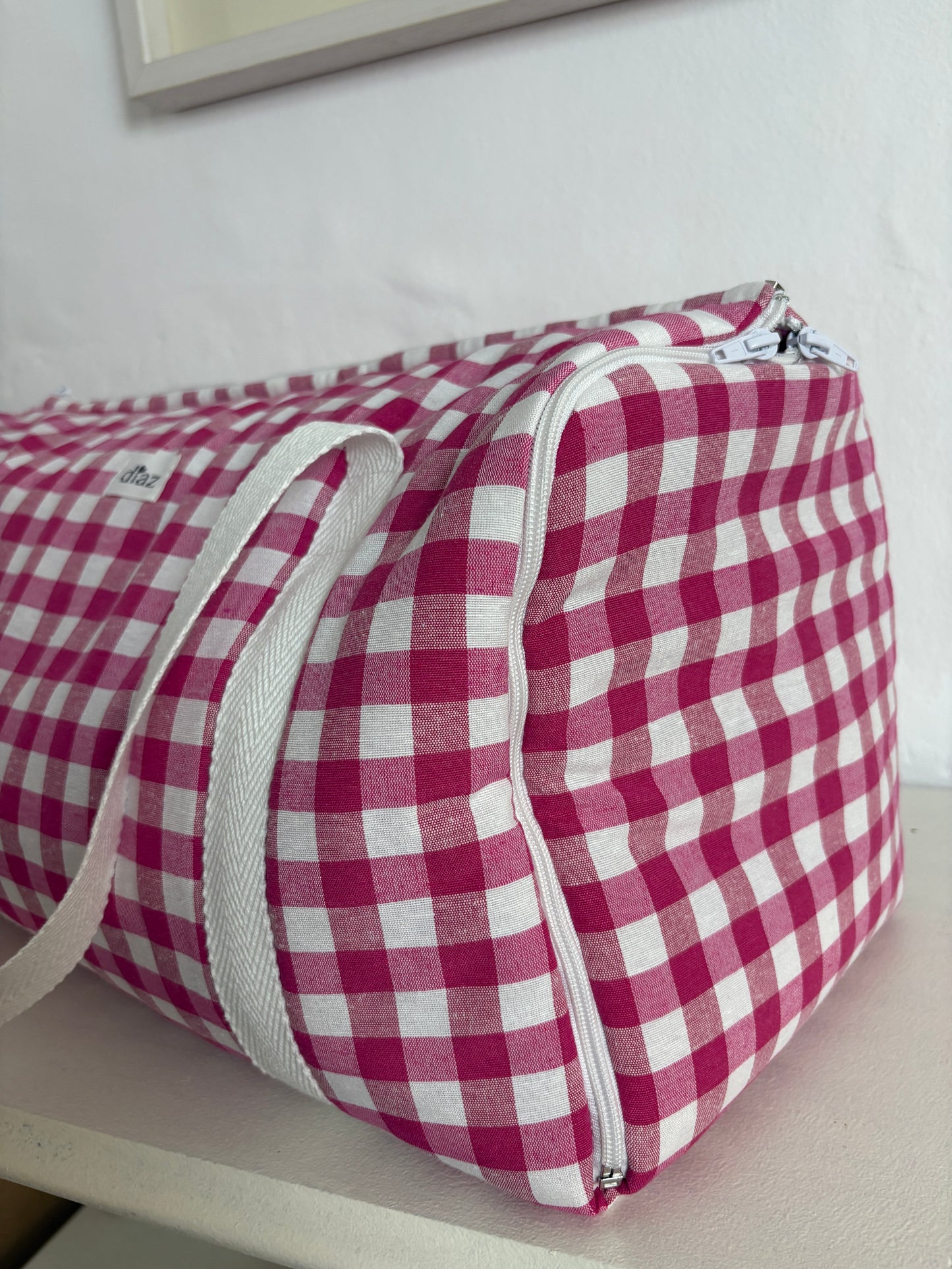 Bolsa Convertible Vichy Rosa Frambuesa