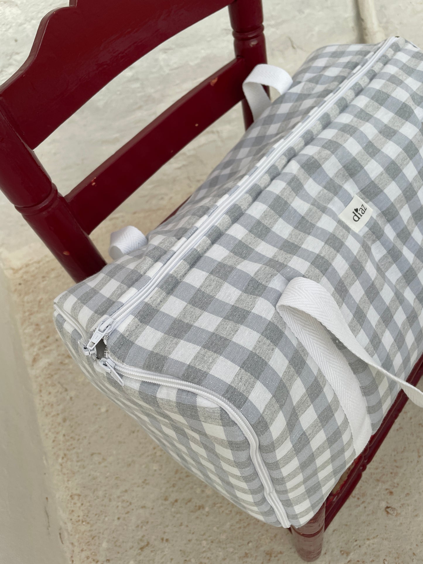 Bolsa Convertible Vichy Gris