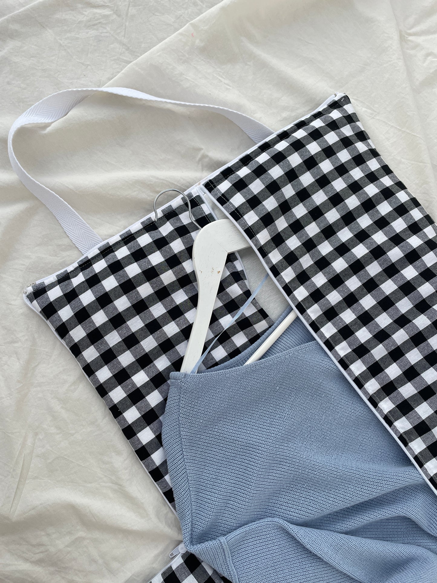 Bolsa Convertible Vichy Negro